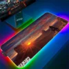 Anime RGB Mouse Pad Red Dead Redemption 2 Gaming LED Mousepad Gamer Laptop Accessories Deskmat Keyboard - Red Dead Redemption 2 Store