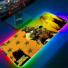 Anime RGB Mouse Pad Red Dead Redemption 2 Gaming LED Mousepad Gamer Laptop Accessories Deskmat Keyboard 16 - Red Dead Redemption 2 Store