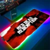 Anime RGB Mouse Pad Red Dead Redemption 2 Gaming LED Mousepad Gamer Laptop Accessories Deskmat Keyboard 18 - Red Dead Redemption 2 Store