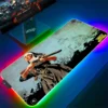 Anime RGB Mouse Pad Red Dead Redemption 2 Gaming LED Mousepad Gamer Laptop Accessories Deskmat Keyboard 3 - Red Dead Redemption 2 Store