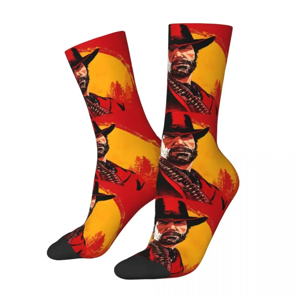 Autumn Winter Cool Unisex Red Dead Redemption 2 RDR2 Socks US West cowboy Sweat Absorbing Skateboard - Red Dead Redemption 2 Store