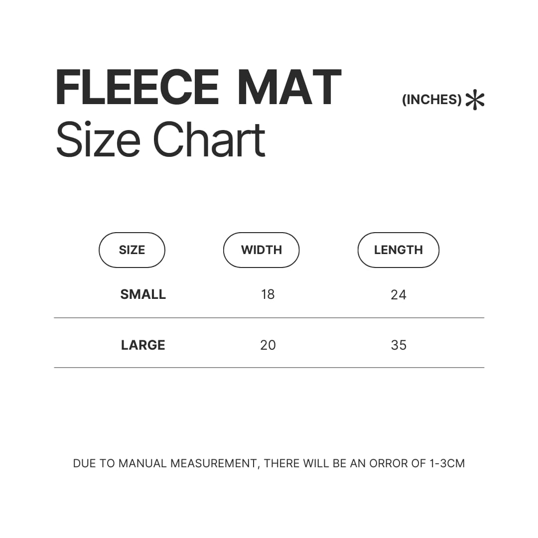 Fleece Mat Size Chart - Red Dead Redemption 2 Store