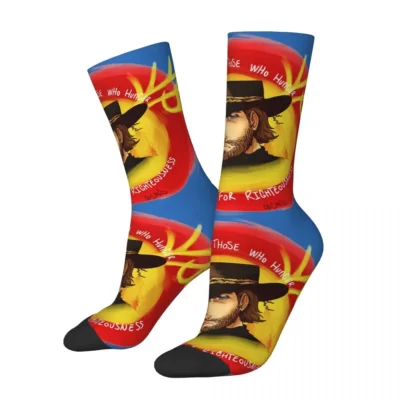 Happy Funny Blessed Men s Socks Retro Harajuku Red Dead Redemption 2 Desert Cowboy Street Style - Red Dead Redemption 2 Store