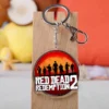 New Game Red Dead Redemption 2 Keychain Acrylic Crystal Key Ring Jewelry Souvenir Cartoon Cool Keychain 3 - Red Dead Redemption 2 Store