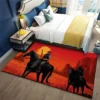 Red Dead Game Pattern Gun Somke Printed Carpet for Living Room Bedroom Area Home Decorate Rugs 9 - Red Dead Redemption 2 Store