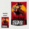 Red Dead Redemption 2 game background cloth tapestry HD printing wall art cloth decorative wall painting 4 - Red Dead Redemption 2 Store