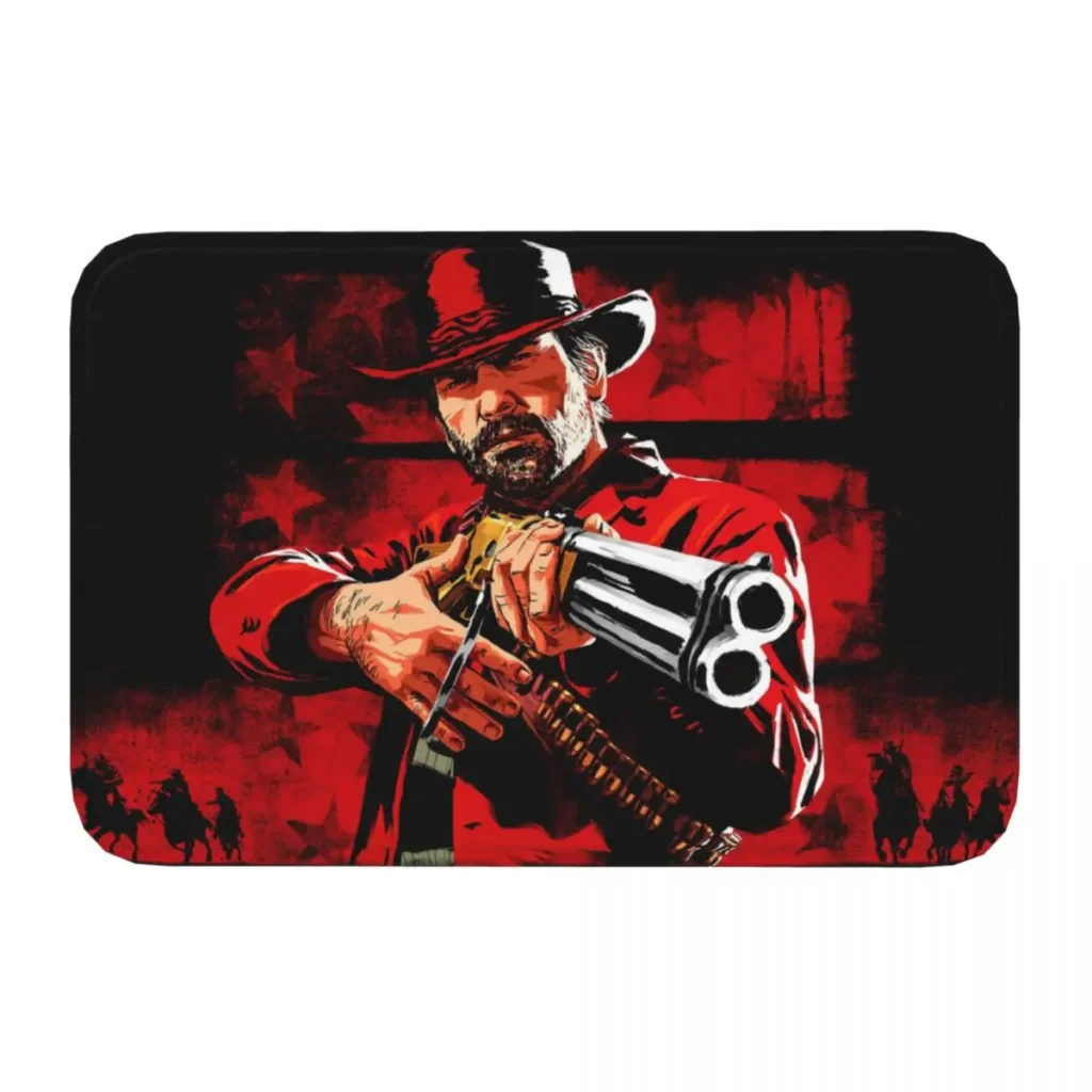 Red Dead Redemption John Marston Game Bathroom Non Slip Carpet Pointing A Gun At You Living 1 - Red Dead Redemption 2 Store