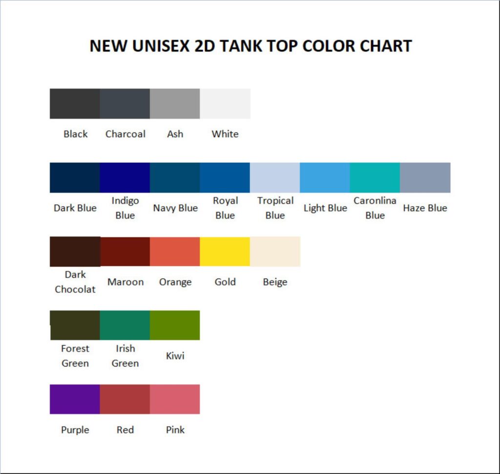 tank top color chart 1 - Red Dead Redemption 2 Store